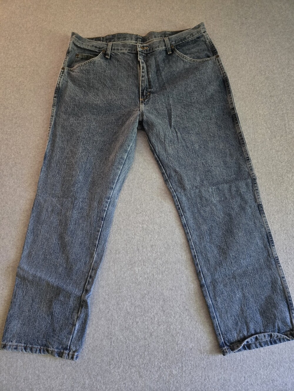 Wrangler Jeans Mens 40x30 Five Star Regular Fit Straight Leg Denim Light Wash